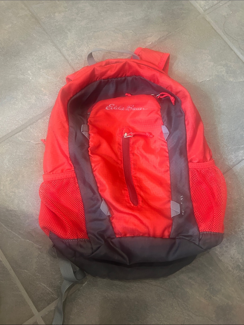 Eddie Bauer Stowaway Packable Backpack Red Black